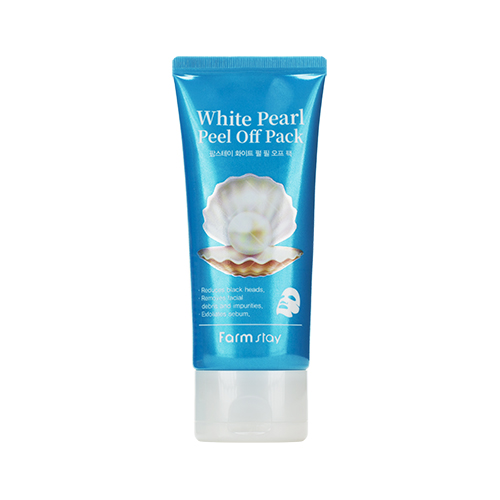 Очищающая маска-пленка с экстрактом жемчуга FarmStay (Фармстей) White Pearl Peel Off Pack, 100 гр, фото