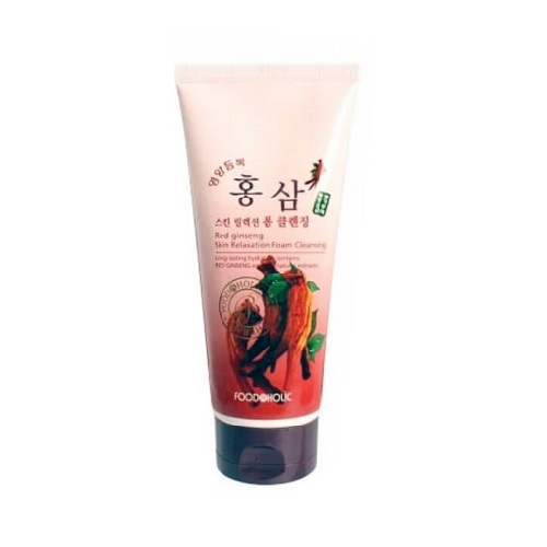 Пенка для умывания с экстрактом красного женьшеня Foodaholic Skin Relaxation Red Ginseng Foam Cleansing, 180 мл, фото