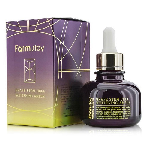 Сыворотка для лица с фитостволовыми клетками винограда FarmStay (Фармстей) Grape Stem Cell Whitening Ampule, 30 г, фото