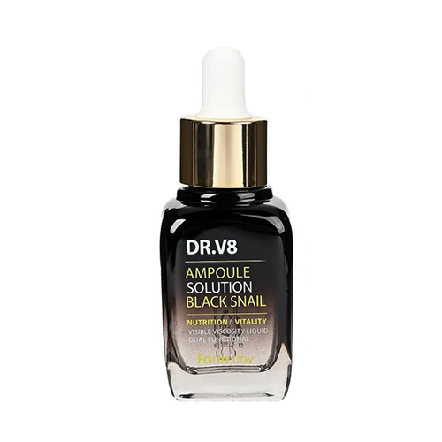 Ампульная сыворотка с муцином черной улитки FarmStay DR-V8 Ampoule Solution Black Snail, 30 ml, фото