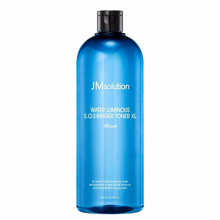Тонер для лица увлажняющий с 5 видами гиалуроновой кислоты JMsolution WATER LUMINOUS SOS RINGER TONER XL Black, 600 мл, фото