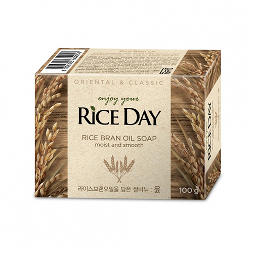 Мыло туалетное CJ Lion Rice Day Рисовые отруби, 100г, фото
