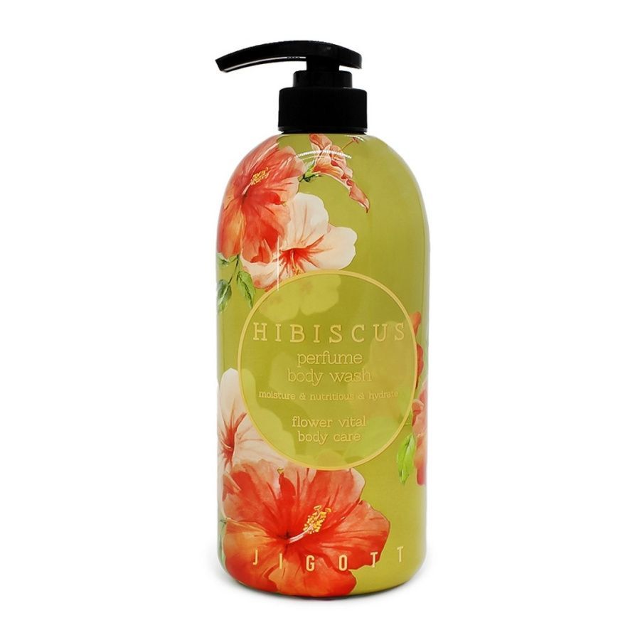 Гель для душа с экстрактом гибискуса Jigott (Джиготт) Hibiscus Perfume Body Wash, 750 мл, фото