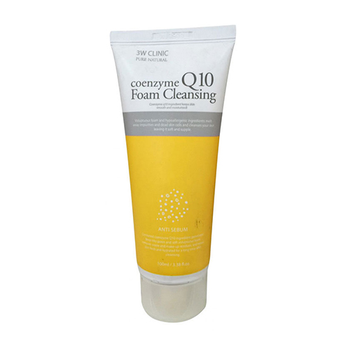 Пенка для умывания с Коэнзим Q10 3W Clinic Coenzyme Q10 Foam Cleansing, 100 мл, фото