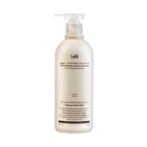 Шампунь для волос натуральный органический Lador Triplex 3 Natural Shampoo, 530 мл, фото