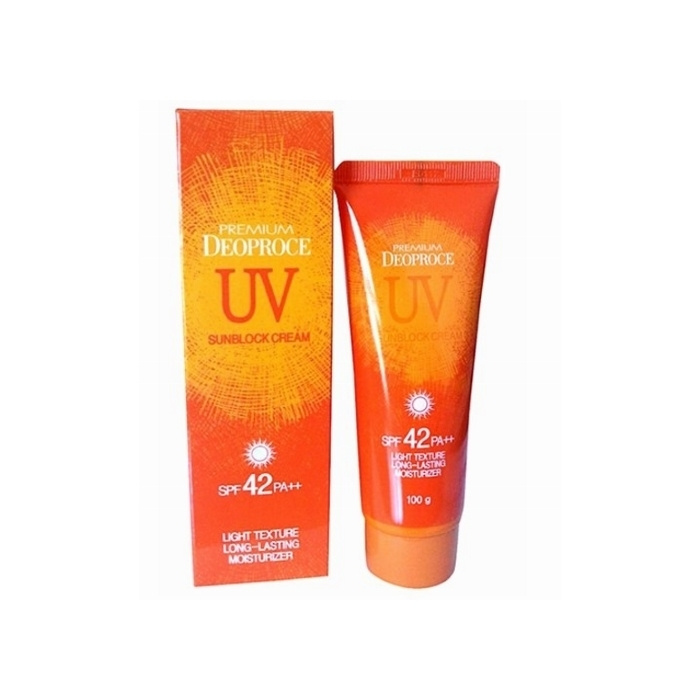 Солнцезащитный крем для лица и тела Deoproce (Деопрос) UV Sunblock Cream Spf42 Pa++, 100 мл, фото