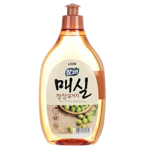 Жидкость для мытья посуды с ароматом абрикоса LION (Лион) Chamgreen Japanese Apricot bottle, 480 мл / 500 гр, фото
