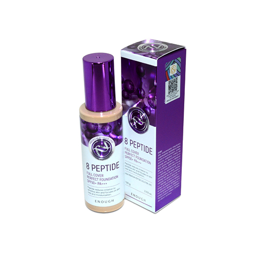 Тональный крем с пептидами Enough (Инаф) 8 Peptide Full Cover Perfect Foundation тон 13, 100 мл, фото