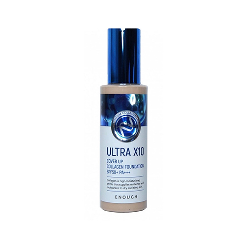 Тональный крем с коллагеном Enough (Инаф) Ultra X10 Cover Up Collagen Foundation SPF50+ PA+++ тон 21, 100 гр, фото