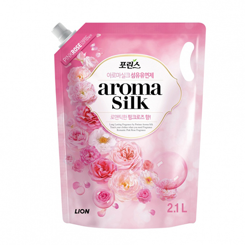 Кондиционер для белья с ароматом розы LION (Лион) Porinse Aroma Capsule Silk Pink Rose, 2100 гр, фото