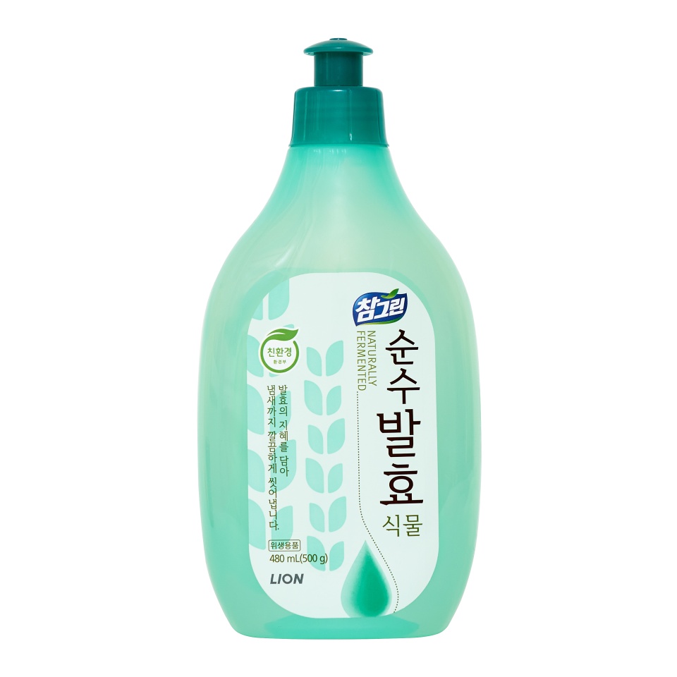LION (Лион) Жидкость для мытья посуды, овощей и фруктов Горные травы Chamgreen Pure Fermentation Plant bottle, 480 мл, фото