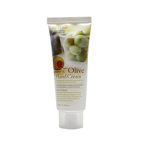 Крем для рук с экстрактом оливы 3W Clinic Olive Hand Cream, 100 мл, фото