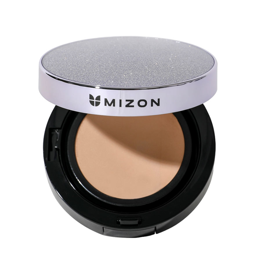 Кушон с растительным коллагеном и сменным блоком Mizon (Мизон) Vegan Collagen Cushion #23 SPF 38 / PA++ (натуральный бежевый), 2х15г, фото