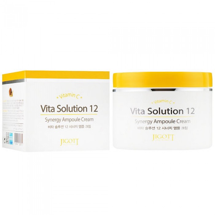 Крем для лица (Джиготт) Jigott Vita Solution 12 Synergy Ampoule Cream, 100 мл, фото