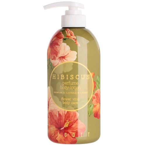 Лосьон для тела с гибискусом Jigott (Джиготт) Hibiscus Perfume Body Lotion, 500 мл, фото