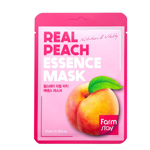 Маска для лица тканевая с экстрактом персика FarmStay Real Peach Essence Mask, 23 гр, фото