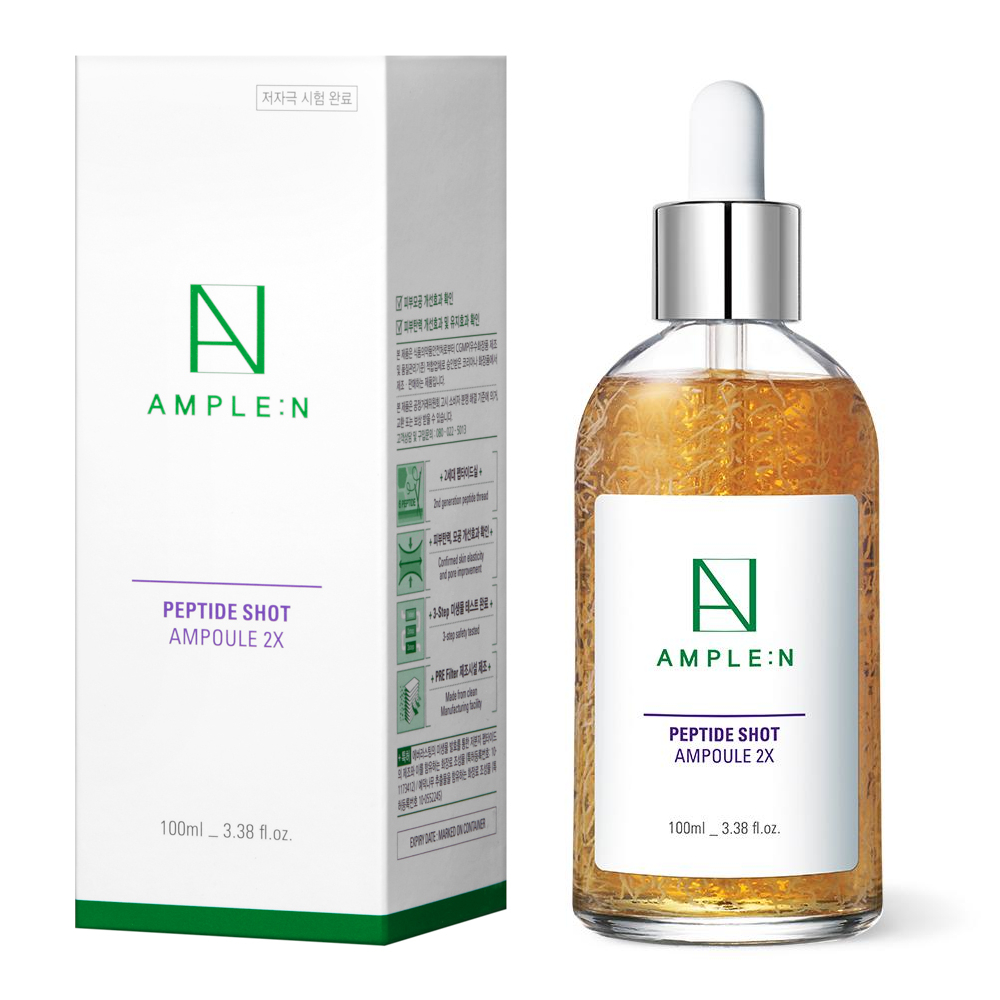 Омолаживающая ампула с двойной концентрацией пептидов Amplen (Амплен) Peptide shot ampoule 2X, 100 мл, фото