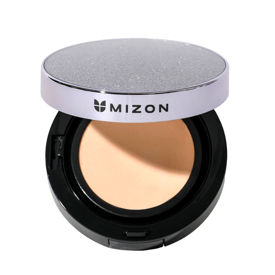 Кушон с растительным коллагеном и сменным блоком Mizon (Мизон) Vegan Collagen Cushion #21 SPF 38 / PA++ (светло-бежевый), 2х15г, фото