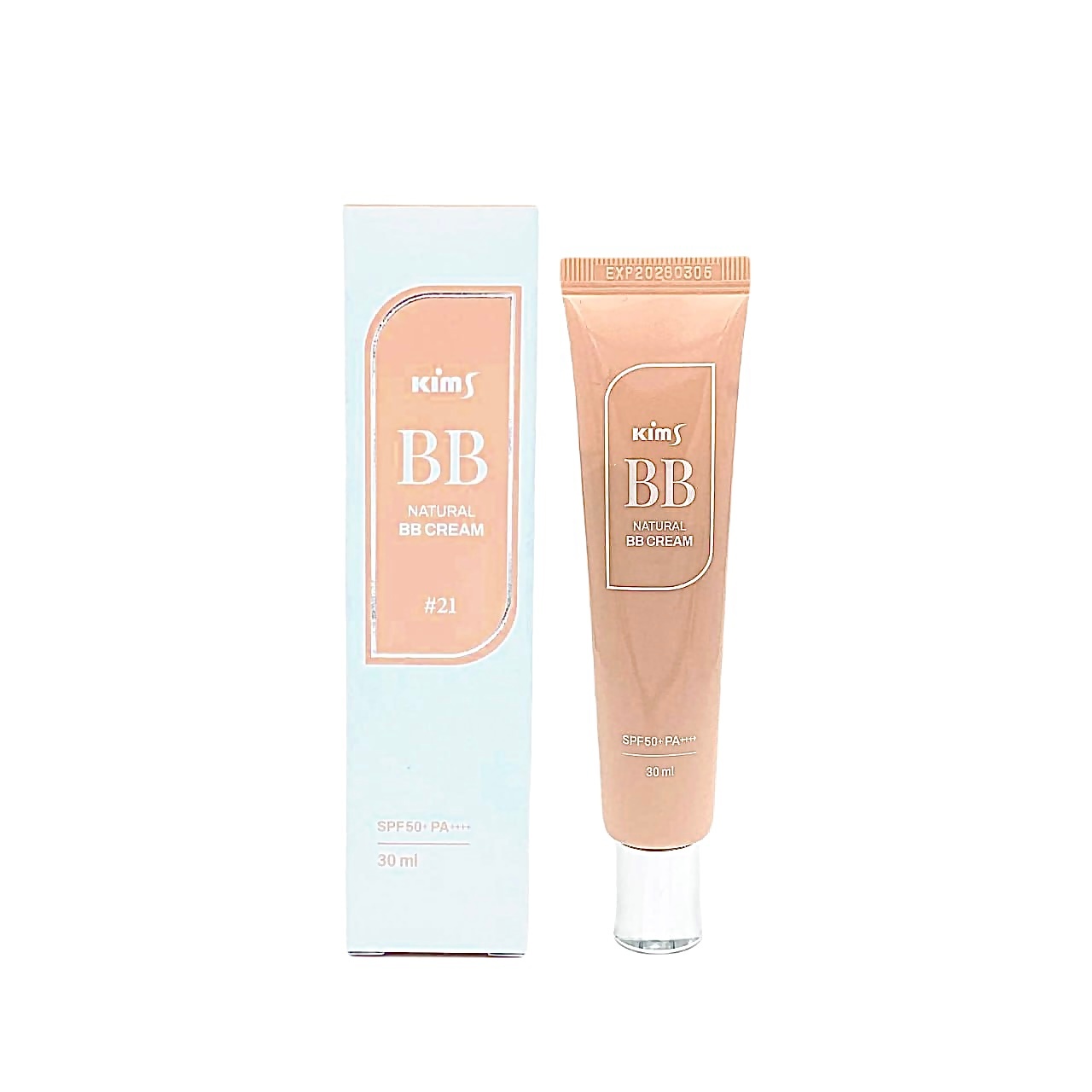 Многофункциональное BB-средство Kims (Кимс) Natural BB Cream SPF 50+ PA++++ (#21, светло-бежевый), 30 мл, фото