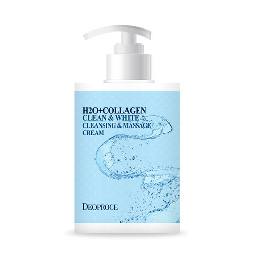 Массажный очищающий крем для лица и тела с коллагеном Deoproce (Деопрос) Clean & White Cleansing Massage Cream Collagen, 430 мл, фото