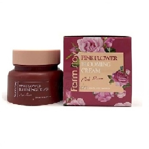 Крем для лица увлажняющий с экстрактом розы FarmStay (Фармстей) Pink Flower Blooming Cream Pink Rose, 100 мл, фото