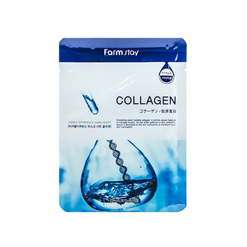 Маска для лица тканевая с коллагеном FarmStay Visible Difference Mask Sheet Collagen, 23 гр, фото