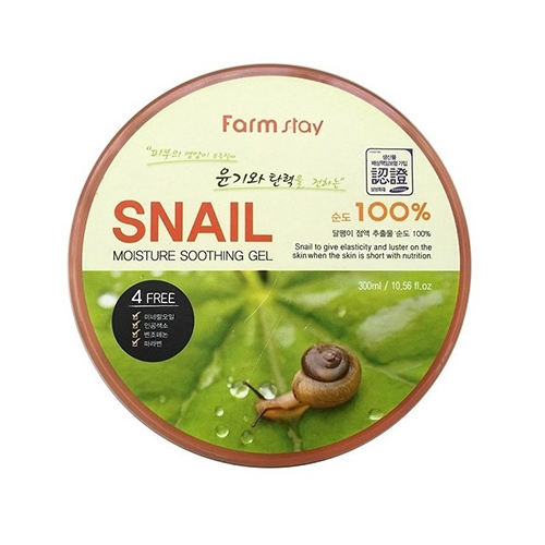Гель для тела с экстрактом улитки многофункциональный FarmStay Moisture Soothing Gel Snail 100%, 300 мл, фото