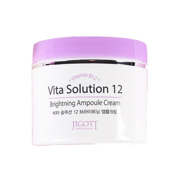 Ампульный крем для улучшения тона лица Jigott (Джиготт) Vita Solution 12 Brightening Ampoule Cream, 100 мл, фото