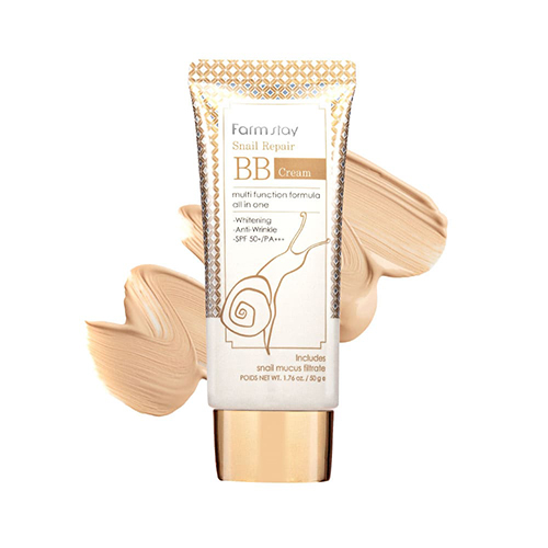 Восстанавливающий ВВ крем с муцином улитки FarmStay (Фармстей) Snail Repair BB Cream SPF50+/PA+++, 50 мл, фото