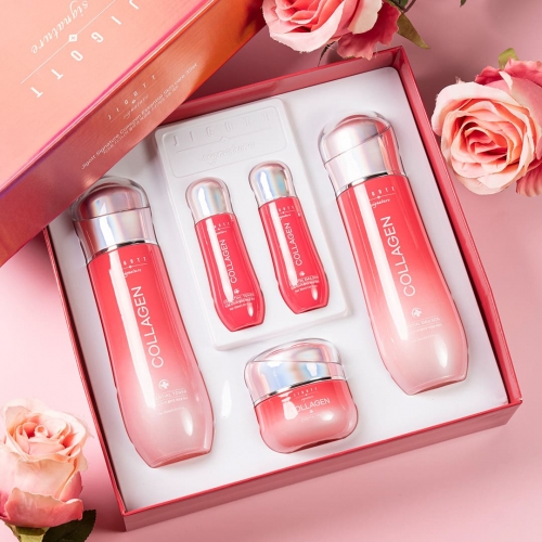 Увлажняющий набор с коллагеном JIGOTT (Джиготт) SIGNATURE COLLAGEN ESSENTIAL SKIN CARE 3SET, 150 мл + 150 мл + 50 мл, фото