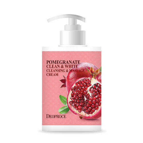 Массажный очищающий крем для лица и тела с гранатом Deoproce (Деопрос) Clean & White Cleansing & Massage Cream Pomegranate, 430 мл, фото