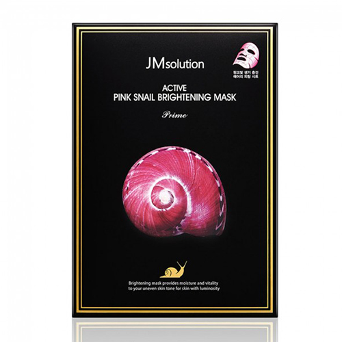 Маска с муцином розовой улитки для сияния кожи JMsolutionActive Pink Snail Brightening Mask, 30мл, фото
