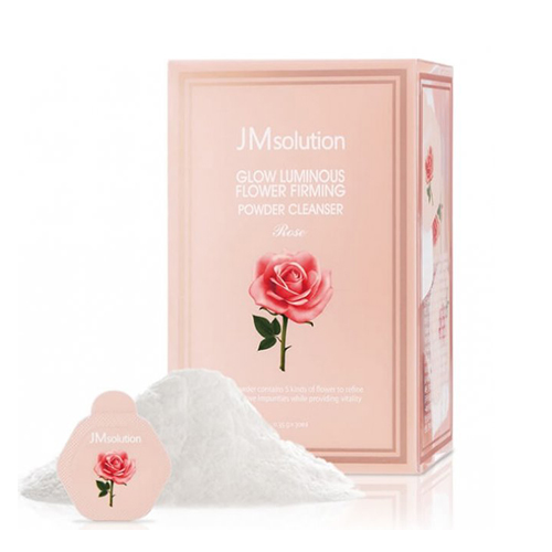 Энзимная пудра с домасской розой JMsolutionGlow Luminious Flower Firming Powder Cleanser Rose, 0.35г*30шт, фото