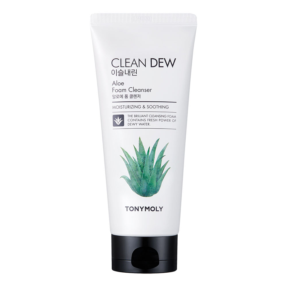 Очищающая пенка для умывания с экстрактом алоэ вера TonyMoly (ТониМоли) Clean Dew Aloe Foam Cleanser, 180 мл, фото