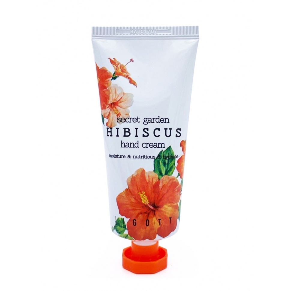 Крем для рук с экстрактом гибискуса (Джиготт) Jigott Secret Garden Hibiscus Hand Cream, 100 мл, фото