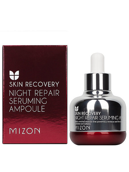 Ночная антивозрастная сыворотка Mizon Night Repair Seruming Ampoule 30 мл, фото