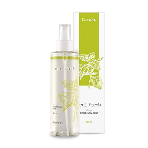 Увлажняющий мист с растительными экстрактами Deoproce (Деопрос) Real Fresh Vegan Moist Facial Mist, 210 мл, фото