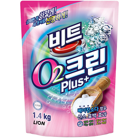 LION Кислородный пятновыводитель Beat (Лион) "Clean Plus" pouch 1400г, фото