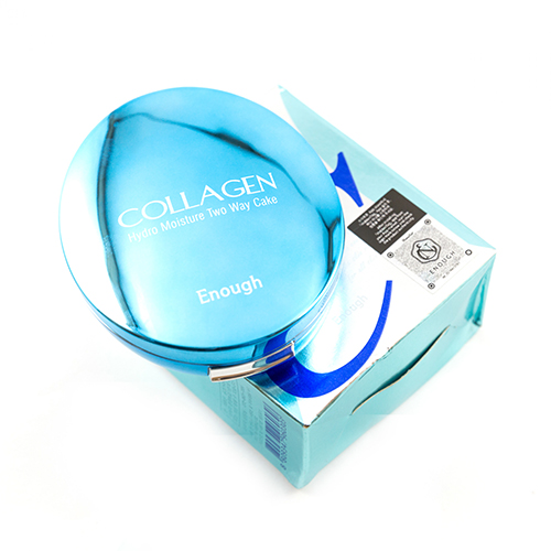 Увлажняющая коллагеновая пудра со сменным блоком Enough (Инаф) Collagen Twoway Cake тон 21, 16 гр*2, фото