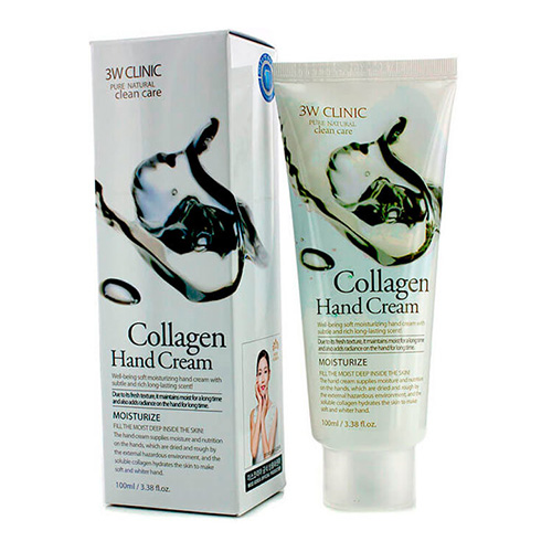 Крем для рук с коллагеном 3W Clinic Moisturizing Collagen Hand Cream, 100 мл, фото