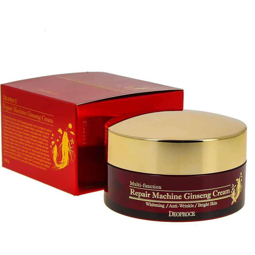 Deoproce: Антивозраcтной крем с экстрактом корня женьшеня Deoproce Repair Machine Ginseng Cream 100г, фото