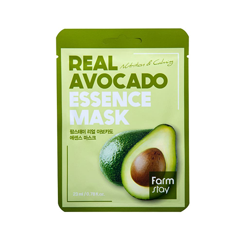 Маска для лица тканевая с экстрактом авокадо FarmStay Real Avocado Essence Mask, 23 гр, фото