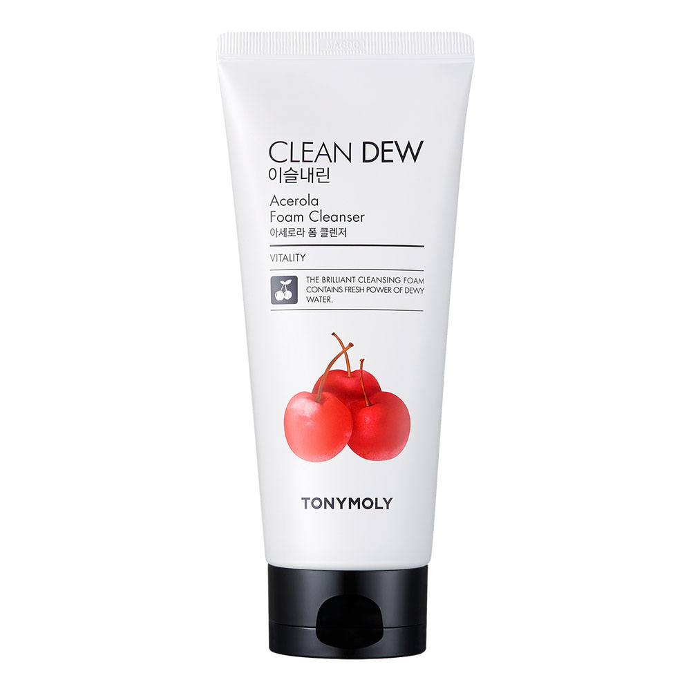 Очищающая пенка для умывания с экстрактом ацеролы TonyMoly (ТониМоли) Clean Dew Acerola Foam Cleanser, 180 мл, фото