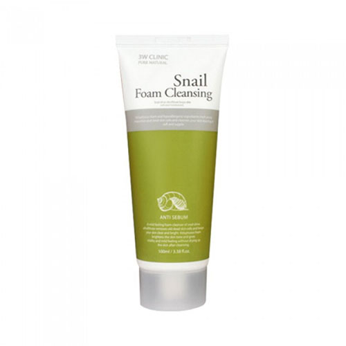 Пенка для умывания с улиточным муцином 3W Clinic линейки Snail Foam Cleansing, 100 мл, фото