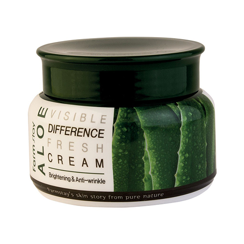 Увлажняющий крем для лица с экстрактом алоэ FarmStay (Фармстей) Aloe Visible Difference Fresh Cream, 100 мл, фото