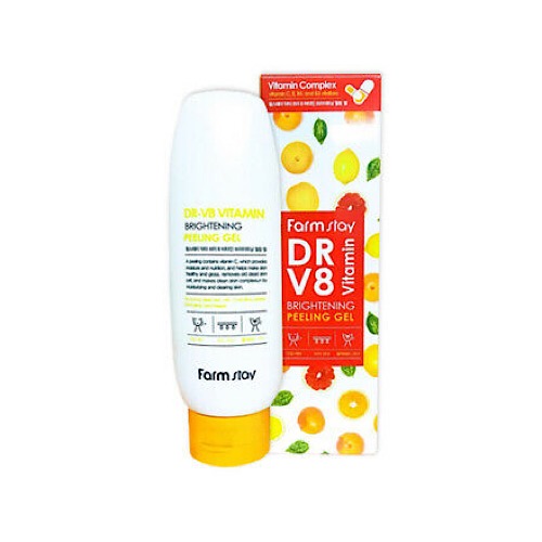 Пилинг-гель для лица с витаминным комплексом FarmStay DR-V8 Vitamin Brightening Peeling Gel, 150 мл, фото