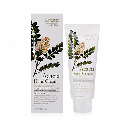 Крем для рук с экстрактом акации 3W Clinic Acacia Hand Cream, 100 мл, фото