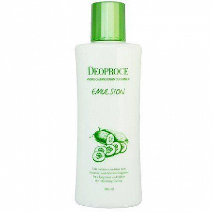 Успокаивающая эмульсия с экстрактом огурца Deoproce (Деопрос) Hydro Calming Down Cucumber Emulsion, 380 мл, фото