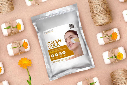 Альгинатная маска с экстрактом календулы Lindsay (Линдсей) Premium Calendula Modeling Mask (Zipper), 1000 г, фото