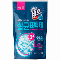 LION (Лион) Кислородный отбеливатель Beat O2 Bleach Pouch (OEM) порошок, 1500 г, фото